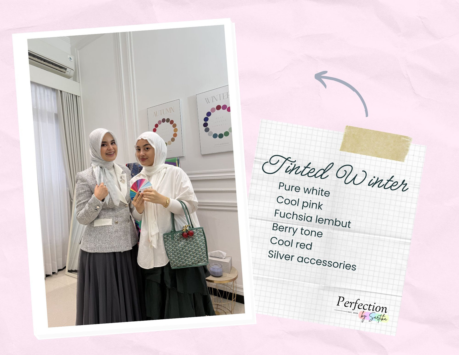 Personal Color Analysis Tinted Winter oleh Sartika Sari untuk pebisnis fashion